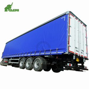 Haute qualité 3 essieux 40 60t boîte rideau côté Semi-<span class=keywords><strong>remorque</strong></span> étanche conseil Cargo Transport Van <span class=keywords><strong>remorque</strong></span> - Product Image 3