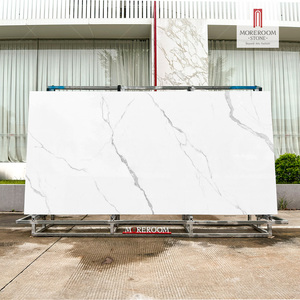 Moreroom Chất lượng cao tráng men đánh bóng Carrara trắng sứ đá cẩm thạch thiêu kết Tấm Đá cho sàn nhà - Product Image 2