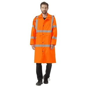 Veste de pluie de travail haute visibilité pour homme, durable, imperméable, réfléchissante, légère, respirante, équipement de sécurité haute visibilité - Product Image 3