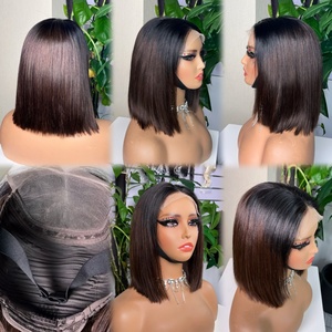 100% Virgin Human Hair 12A 5*5 Vietnam SDD Bone Straight bob Virgin Brazil Peruvian Glueless <b>Wig</b> - Product Image 3