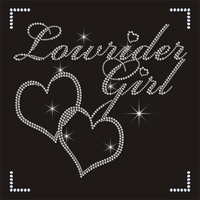 Motif Rhinestone Iron-On Transfers Activado por calor para ropa de boda Clavos con forma de logotipo personalizable