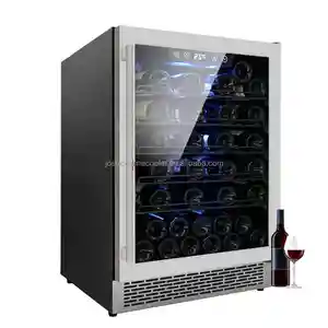 150L Wein-und Getränke kühler Display Kühlschrank Bier kühler Holz Weinlagerung