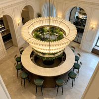 Lustre en acrylique côtelé personnalisé, grande suspension à plusieurs niveaux pour hall d'hôtel, restaurant, bar, projet de luxe, lampe suspendue OEM ODM
