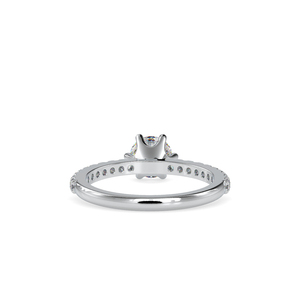Anillo de compromiso de diamante cultivado en laboratorio de corte princesa, banda elegante, joyería para mujer, chapado en plata, fabricado para aniversario - Product Image 4
