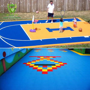 Carreaux de sol sportifs à emboîtement suspendus en <span class=keywords><strong>surface</strong></span> antidérapante à structure double couche personnalisée en gros professionnel - Product Image 2