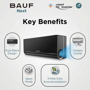 Climatiseur split inverter BAUF 12000 BTU WiFi R32 18dB silencieux, nano-autonettoyant, haute performance énergétique (SEER) - Product Image 1