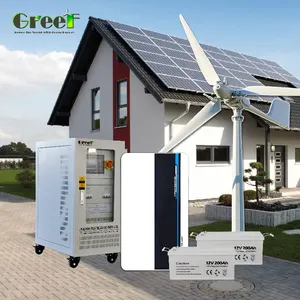 أنظمة طاقة هجينة شمسية وريحية لتوفير الطاقة النظيفة للمنازل 15 كيلو وات 200 كيلو وات 150 كيلو وات 30 كيلو وات 50 كيلو وات