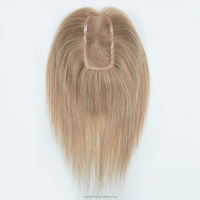 Topper capillaire Platinum Cool Mono en cheveux humains vierges européens, avec filet en dentelle mono et clips, avec trous, pour femmes souffrant de perte de cheveux