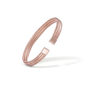 Brazalete chapado en oro con diseño de cuerda de alambre a la moda, joyería de acero inoxidable para mujeres y hombres - Product Image 3