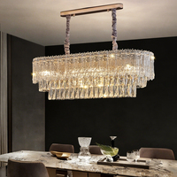 Lustres Éclairage Salon Moderne Cristal Plafond Lampes Suspendues Intérieur Salle À Manger Table À Manger Lustre Suspendu Lustre