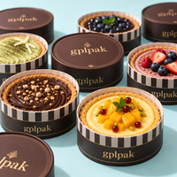 Boîte cylindrique personnalisée pour cheesecake, emballage en tube de papier écologique pour la pâtisserie et le stockage de gâteaux basques