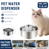 Station d'alimentation pour animaux de compagnie en acier inoxydable 304, grande capacité, surélevée, anti-déversement, durable, pour chats et chiens, vente en gros OEM