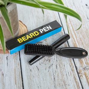Outil professionnel de modelage et de coiffage de la <span class=keywords><strong>barbe</strong></span>, brosse à <span class=keywords><strong>barbe</strong></span> pour homme imperméable et durable, kit de toilettage, stylo de remplissage de <span class=keywords><strong>barbe</strong></span> noir et brun - Product Image 5