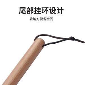 Pizza Hook Aluminum Wooden Handle Non Slip For Easy Oven Removal - Product Image 5