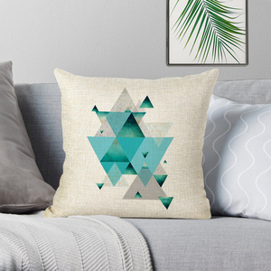 Nordique <span class=keywords><strong>petite</strong></span> géométrie fraîche maison décorative bleu Triangle canapé-lit coussins couverture - Product Image 2