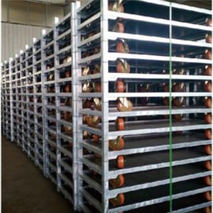 Cina più venduta in alluminio zincato a caldo con ruote in gomma in metallo per il trasporto di piante da fiore carrello - Product Image 3