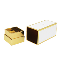 Boîtes dorées unies personnalisées avec Logo, emballages de bouteilles de parfum, pour cosmétiques, 50 pièces