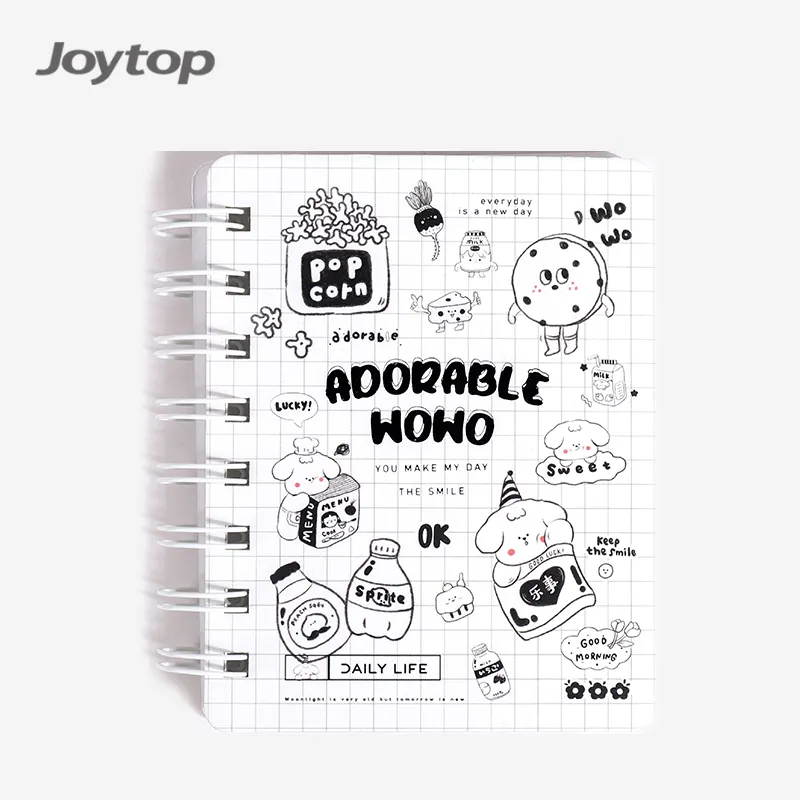 Joytop 2278 थोक Wowo कुत्ते C7 8 छेद 50 चादरें सरल नॉर्डिक शैली जुड़वां सर्पिल नोटबुक व्यायाम किताब