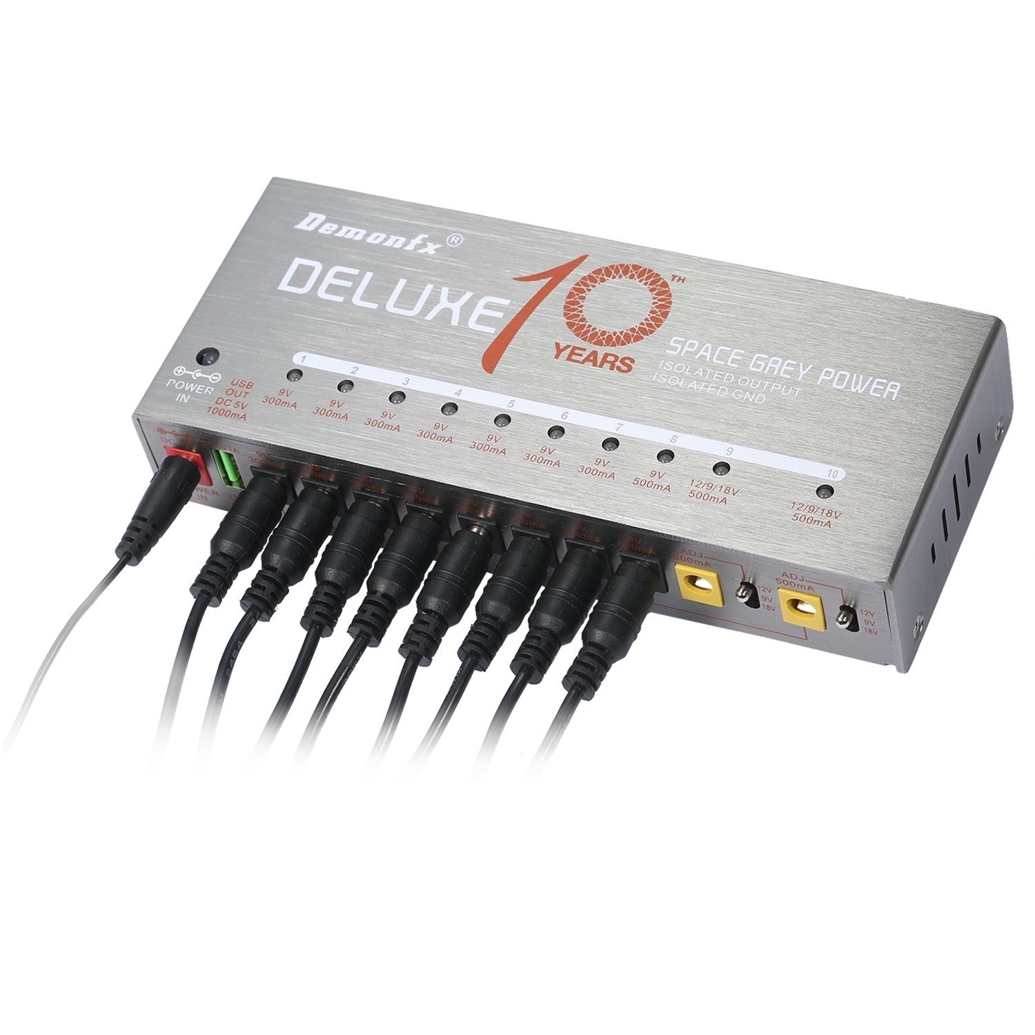 Demonfx Guitar Power Supply 10 Isolated Output Effect Pedal Supply