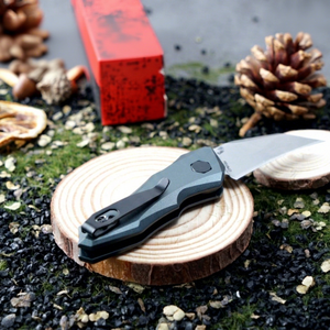 Portable DIY Camping Stainless Steel Spear Point Folding Knife CPM154 Blade (0.3mm Thickness) 13cm Overall Length Aluminum - Product Image 1