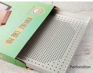 Nampan pemanggang kue dapur, aksesori rumah dapur roti komersial, panci paduan aluminium aman bentuk persegi panjang, nampan memanggang 400*300 - Product Image 6