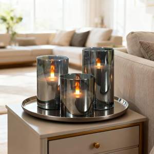 Ensemble de bougies LED sans flamme 3D personnalisées, 3 pièces, fonctionnant sur piles, avec télécommande, décorations sûres pour la maison, pour les mariages - Product Image 2
