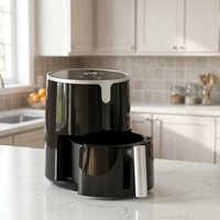 Friteuse à air portable 3,5 L avec bouton de sélection visuelle des aliments, pour la R&D et la fabrication internes