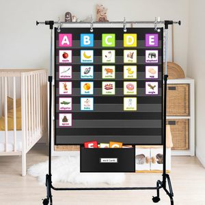 Tableau de poche 28x28 pouces, 7 poches avec sac de rangement pour mur de mots en classe, utilisation par les enseignants et les élèves - Product Image 6