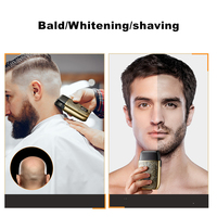 Nouveau rasoir électrique tout métal étanche à triple lame pour hommes, rasoir pour crâne chauve, rasoir de barbier