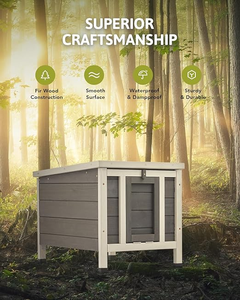 Jaula para Mascotas de Madera Ecológica Moderna de Alta Calidad, Refugio para Gatos con Diseño Animal para Animales Pequeños, Resistente a la Intemperie - Product Image 4