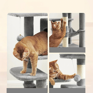 Arbre à chat pour grands chats, grand arbre à chat, pilier d'escalade pour chat, structure d'escalade pour chaton, intégration de nid pour chat, personnalisable - Product Image 6