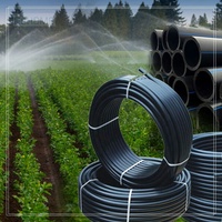 Tuyau d'eau en PE plastique 20mm 25mm 32mm 40mm 50mm 63mm, tuyaux Poly PE100, prix des tuyaux HDPE pour l'alimentation en eau, l'irrigation et le drainage