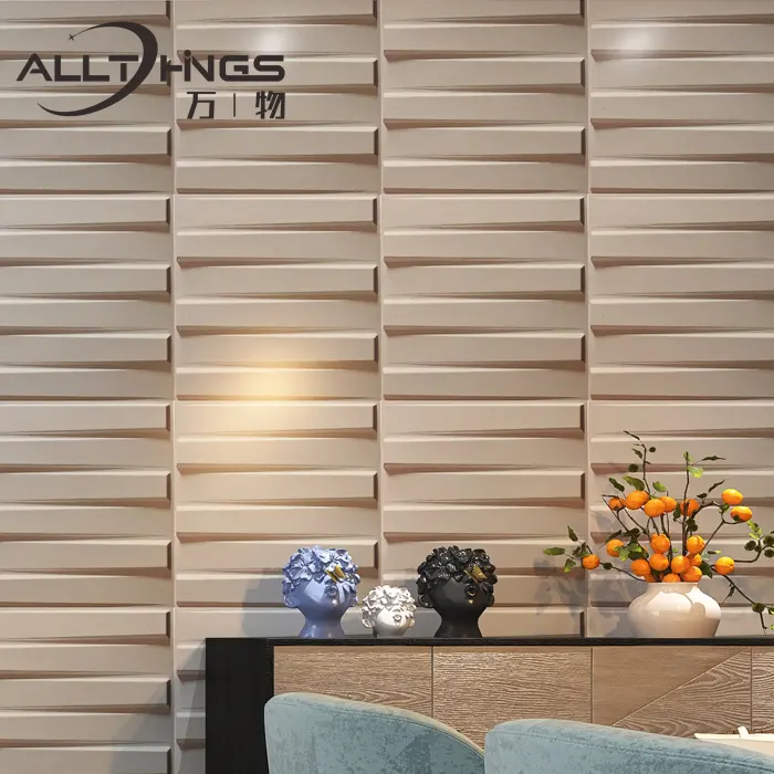 Luxury hotel 3D wall design pvc wall panel decorative material 3D pvc wallpaper for wall decor
