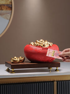 Cornucopia, escultura artesanal de resina, adorno de arte popular para agregar riqueza y elegancia para el hogar, mueble de TV, escritorio, sala de estar - Product Image 4