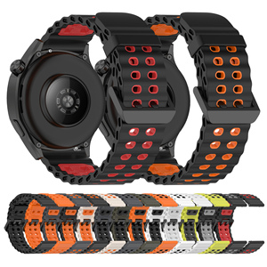Cinturino bicolore in Silicone per orologio Huawei 5 46mm traspirante 22mm Ocean Loop cinturini per Huawei Watch GT5 Pro 45mm gt4 GT3 <span class=keywords><strong>2e</strong></span> - Product Image 3