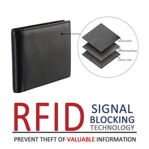 Portefeuilles Benion pour hommes en cuir véritable mince bloquant la RFID avec poche à monnaie - Product Image 4