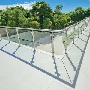 Glas deck Geländer Inox Edelstahl Balkon Balustrade Pfosten Granit Baluster Plexiglas Geländer Säule