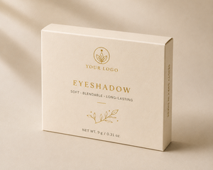 Caja Cosmética de Cartón Color Marfil con Logotipo Estampado en Oro Personalizado, Caja de Embalaje Rectangular Plegable y Suave para Productos de Belleza - Product Image 4