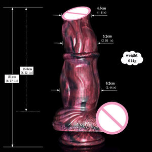 NNSX Grand <span class=keywords><strong>Dildo</strong></span> en Silicone pour Femmes, Forme de Noeud Canin, Jouets Sexuels Fantastiques, <span class=keywords><strong>Dildo</strong></span> Noeud de Loup avec Ventouse, Doux - Product Image 6