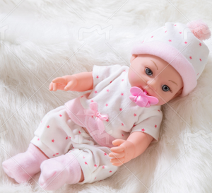 Poupée <span class=keywords><strong>en</strong></span> caoutchouc souple pour bébé, 12 pouces, blanche, à habiller, cadeau pour fille - Product Image 4