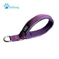 Collier pour chien personnalisé en nylon réfléchissant avec rembourrage en mousse ultra-doux, type martingale, à enfiler