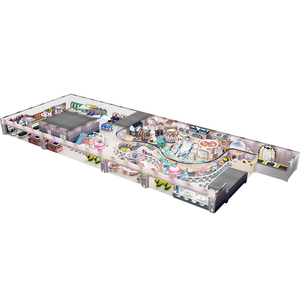 Équipement de jeu intérieur souple, Piscine à balles pour bébés avec toboggan, Aire de jeux intérieure pour enfants avec toboggan, thème cyclisme et course sur route, à vendre - Product Image 6