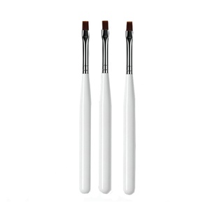 Nail Art Phototherapy Pen Flat Head Design Durable Nylon Custom Logo for Student Practice Factory Wholesale Single Pack - Product Image 1