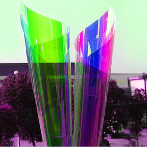 RG irisé dichroïque arc-en-ciel coloré holographique stratification Film rouleau <span class=keywords><strong>feuille</strong></span> pour faire cosmétique/sac à main tissu chaussures émail - Product Image 6