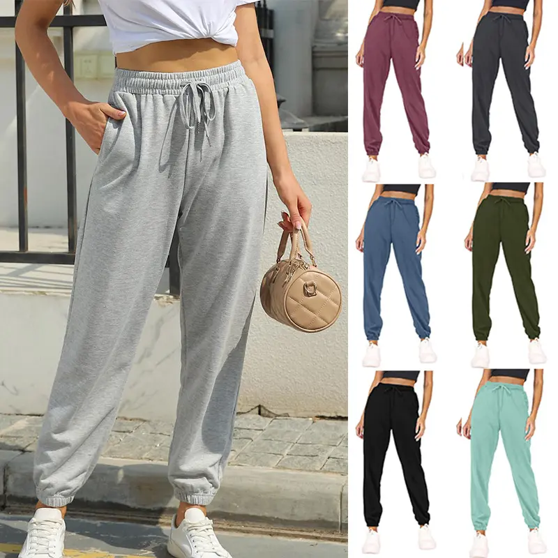 PT164 Sweatpants Women Baggy Gray Sports Pants Joggers Oversized Streetwear High Waisted Trousers Women