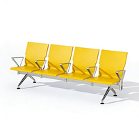 Chaises d'attente publiques en métal pour gare, hôpital, 3 places, banc d'attente, vente chaude