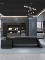 Société de luxe Modern Light Table de direction Mode simple patron Bureau et chaise combinés avec armoire latérale et bibliothèque