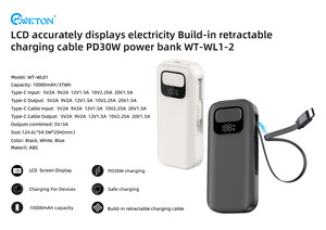 Banco portátil 30W do poder do bloco da bateria do carregador PD30W o mais novo do banco do poder 10000mAh para o telefone Powerbank - Product Image 6