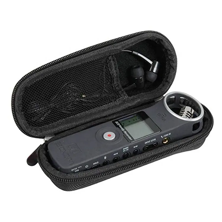 Open Fit Pu Leather Digital Voice Recorder Voice Activated Recorder Case Eva Storage Case For Digital Accessories