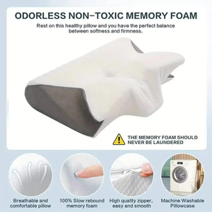 <b>Memory</b> Foam <b>Pillows</b> Butterfly Shaped Relaxing Cervical Slow Rebound Neck <b>Pillow</b> Pain Relief Sleeping Orthopedic <b>Pillow</b> Bedding - Product Image 2